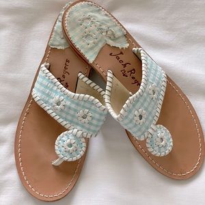 Seersucker Blue Gingham Jack Rogers